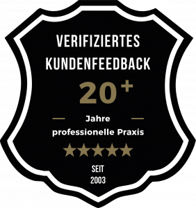 Siegel kundenfeedback 20 plus jahre professionelle praxis seit 2003